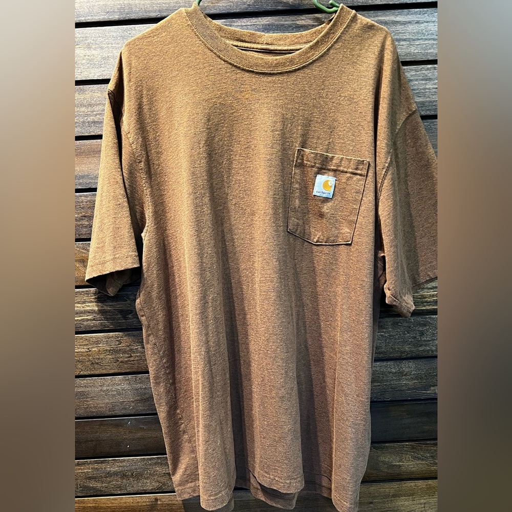 Carhartt Men's Short Sleeve burnt orange shirt
